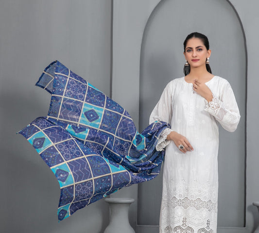 Luxury Lawn Suit with Khussa - Four piece