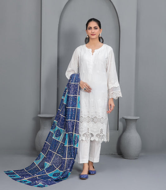 Luxury Lawn Suit with Khussa - Four piece