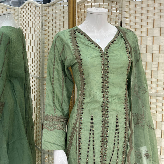 Luxury Silky Viscose Suit - Three piece