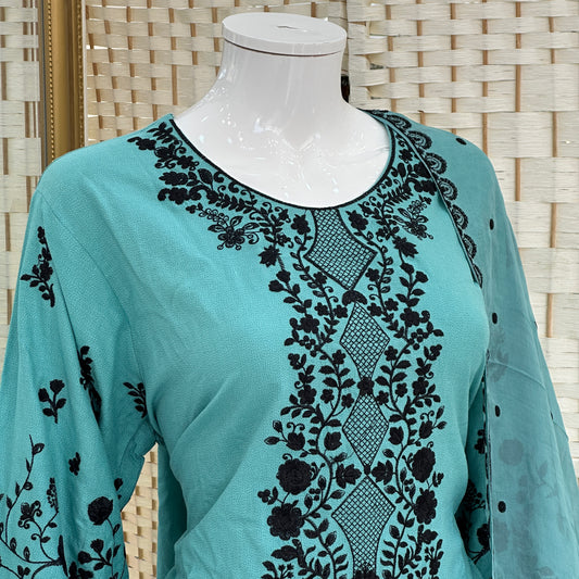 Merina Twill Suit with Bell Sleeves - Three piece