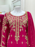 Hand Embroidered Raw Silk Suit