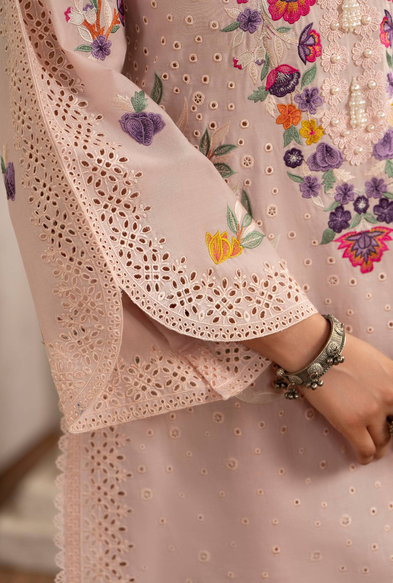 Luxury 3 Piece Cotton Suit - Rose