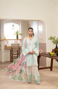 Aqua | Luxury 3 Piece Lawn Suit