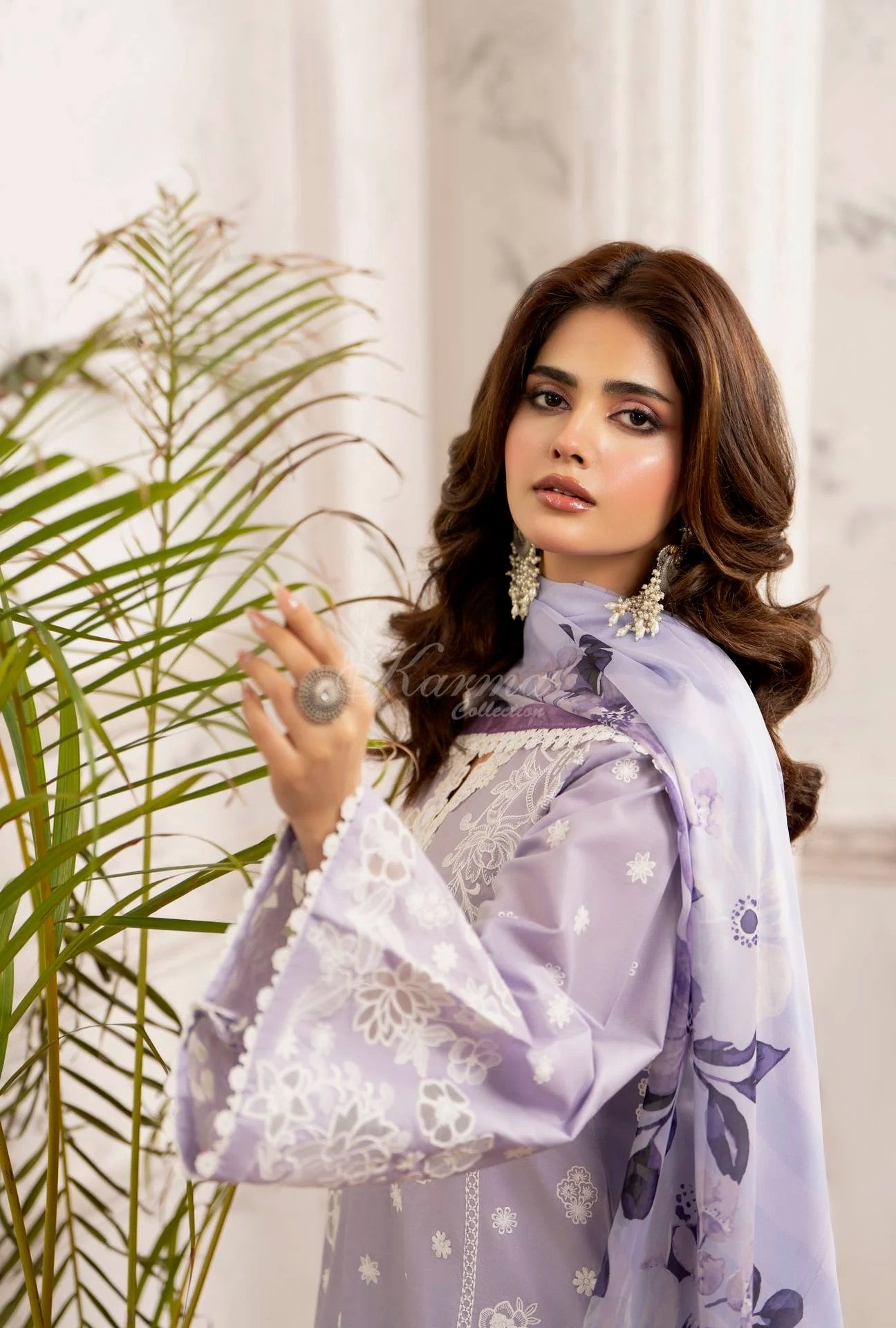 Luxury 3 Piece Cotton Suit - Lilac