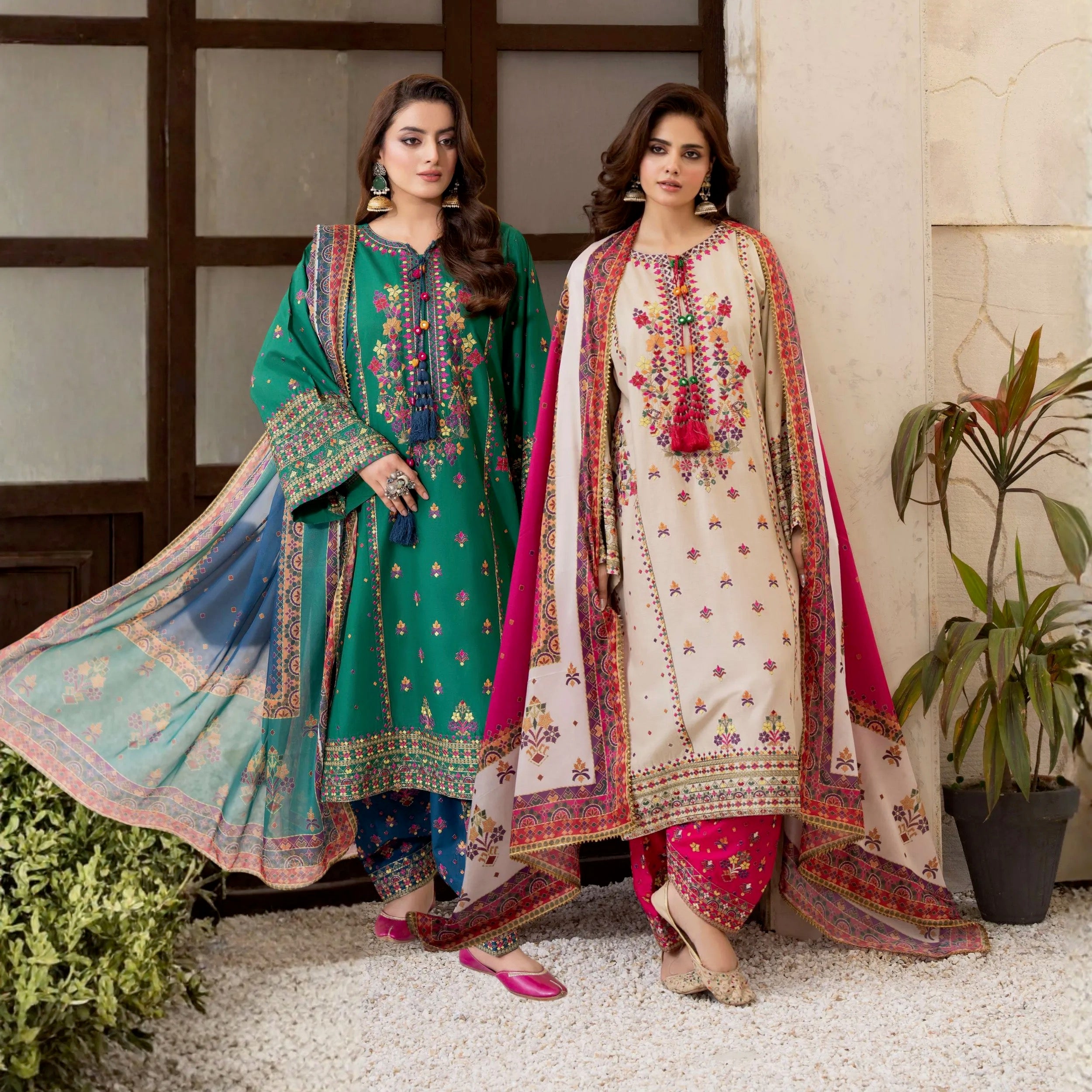 Luxury 3 Piece Cotton Suit - Sandstone