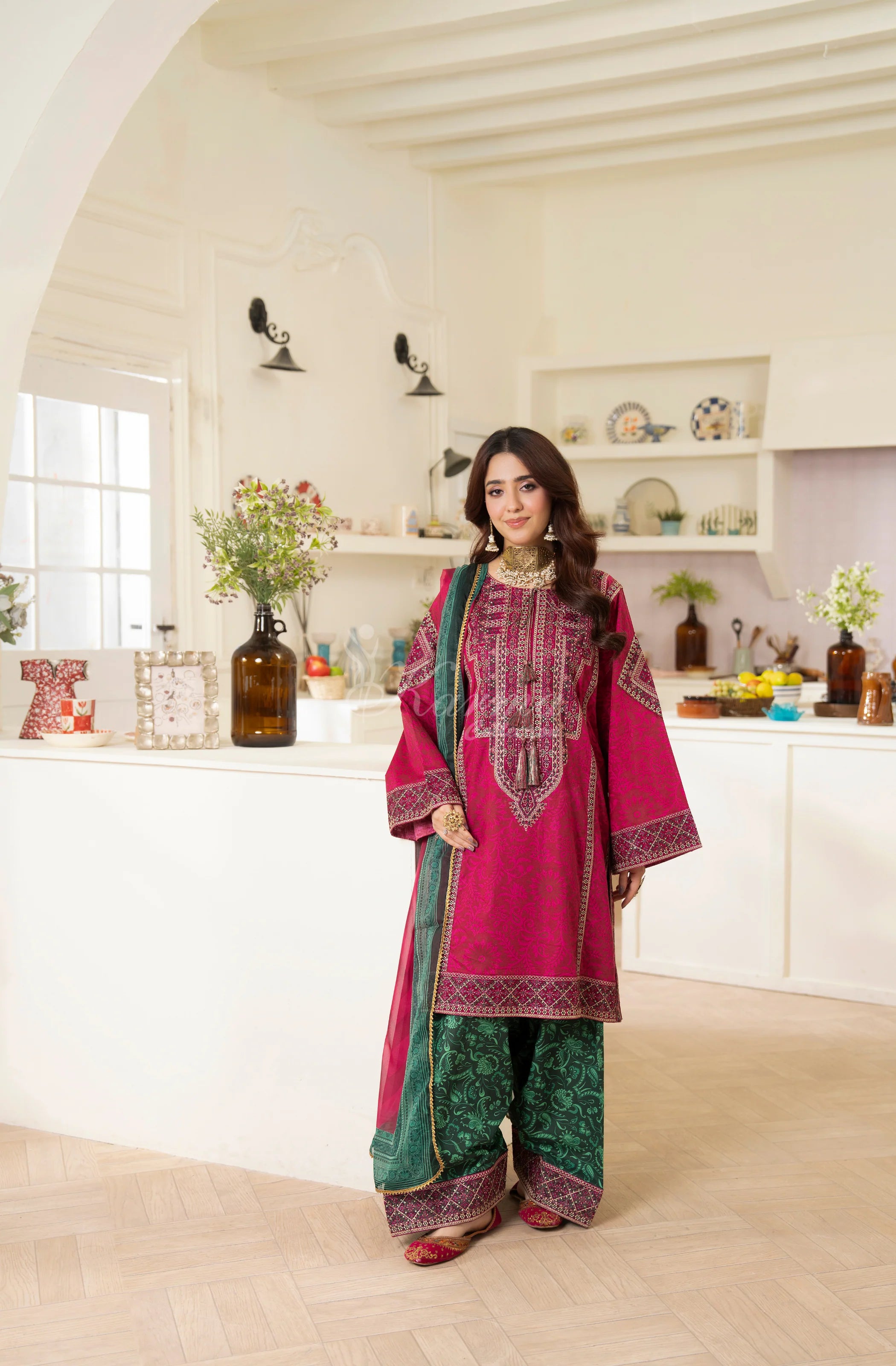 Cerise | Luxury 3 Piece Lawn Suit