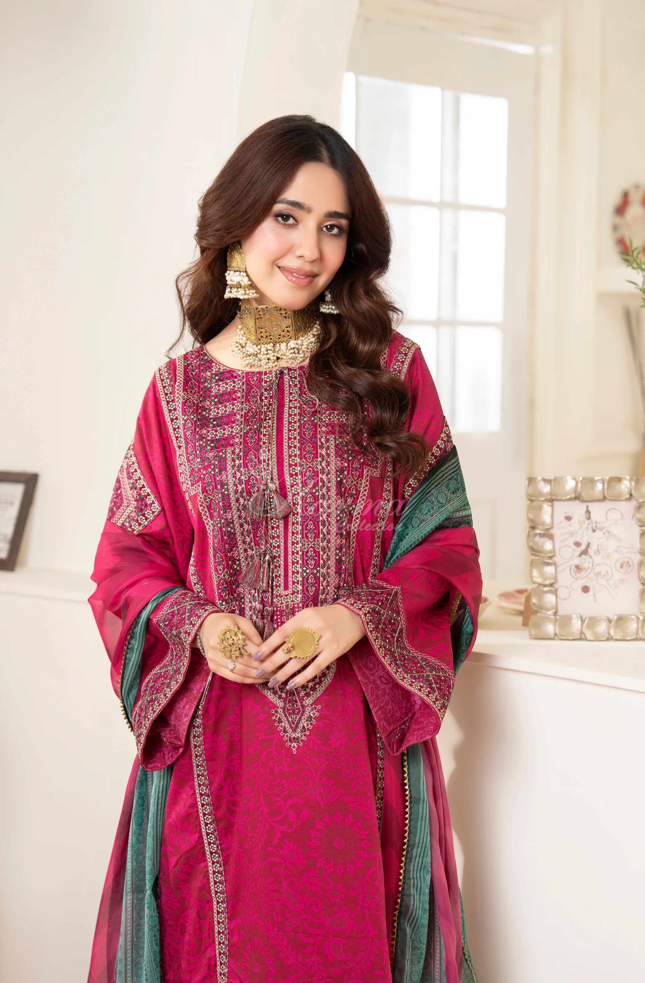 Cerise | Luxury 3 Piece Lawn Suit