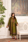Luxury 3 Piece Cotton Suit - Olive