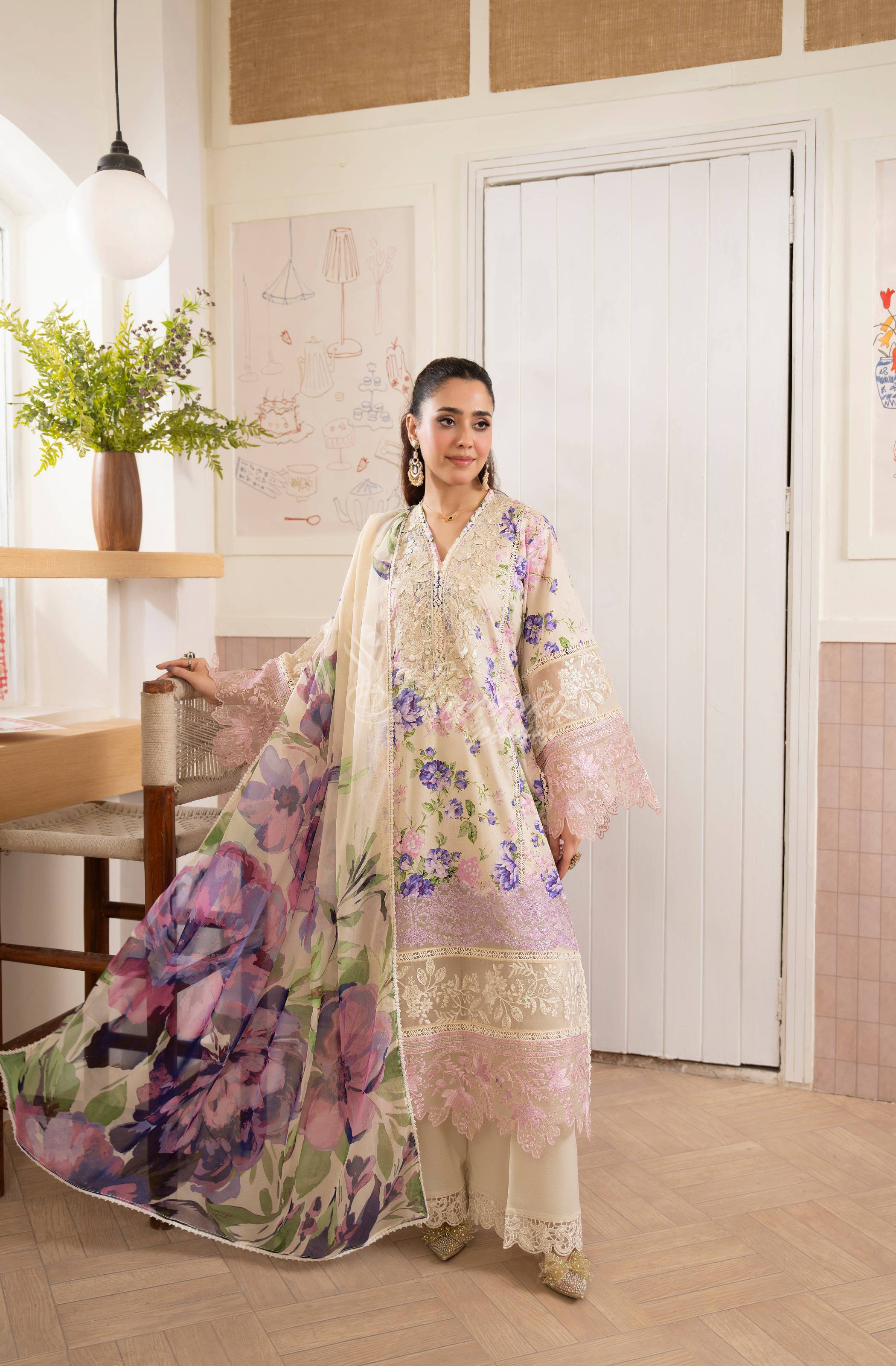 Pearl Ivory | Luxury 3 Piece Lawn Suit