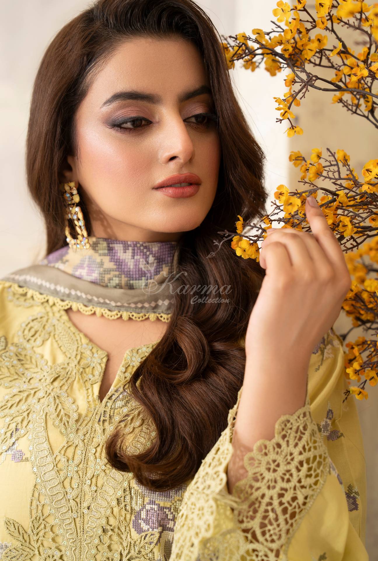Luxury 3 Piece Cotton Suit - Butter Yellow
