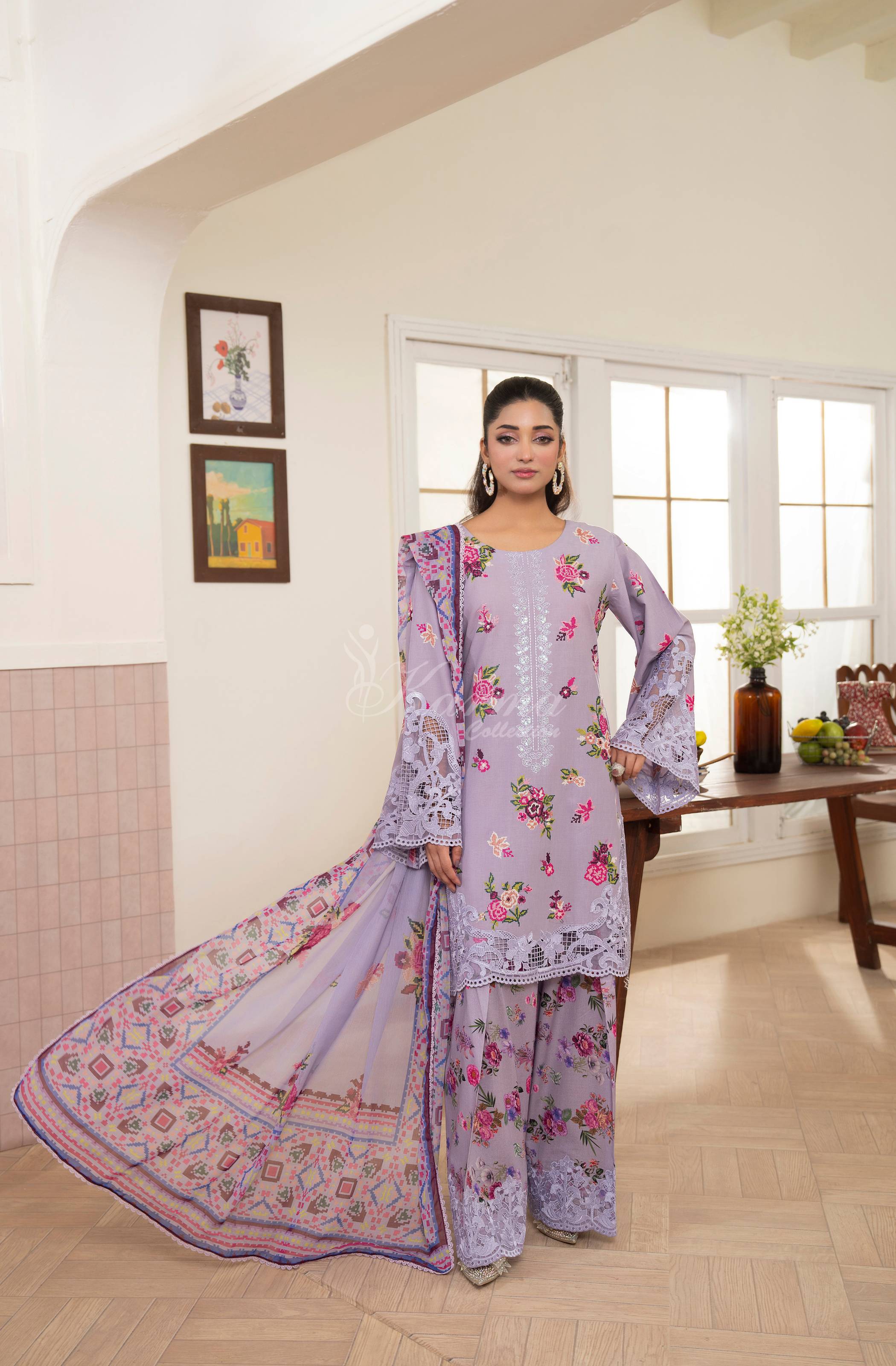 Lilac | Luxury 3 Piece Lawn Suit