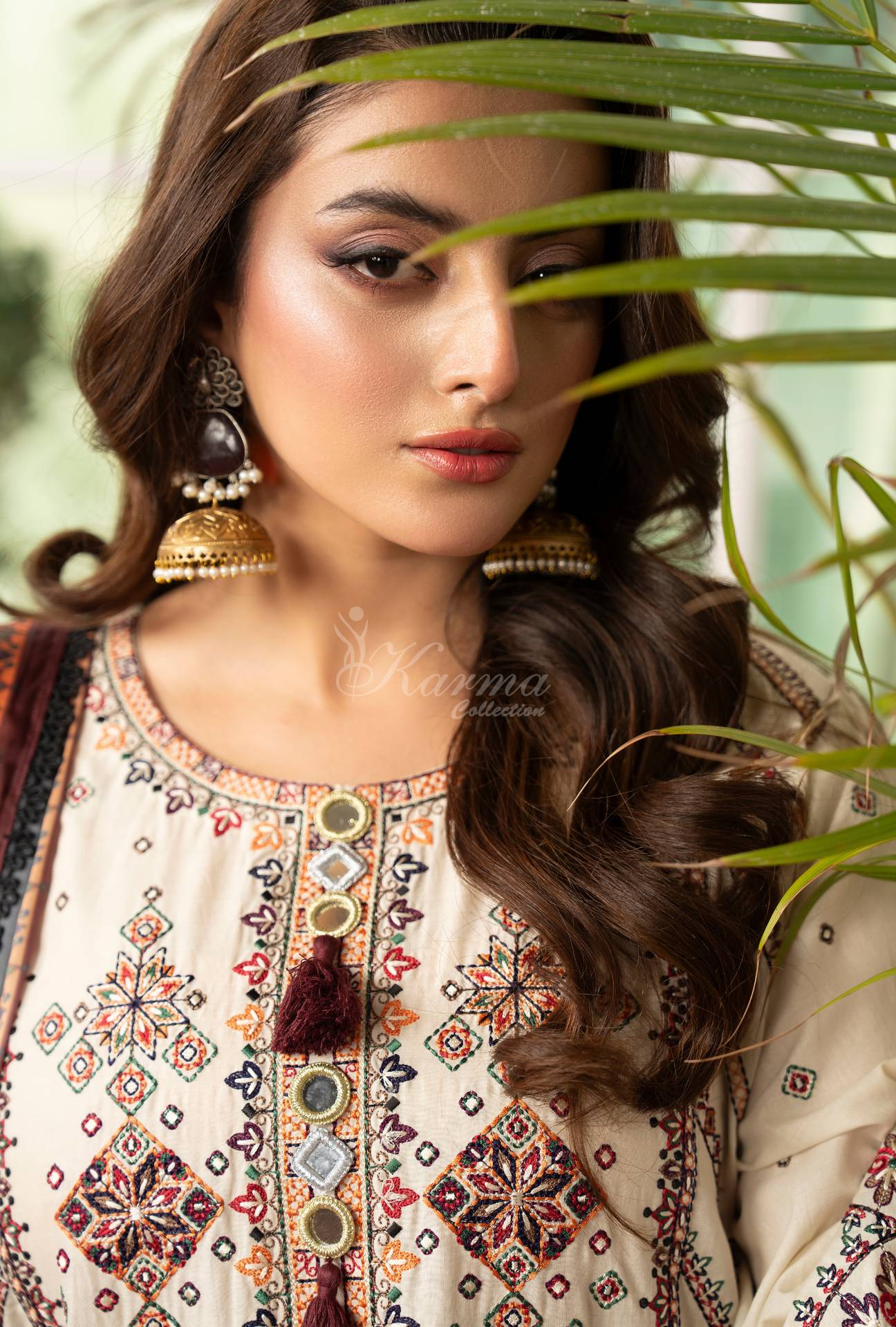 Luxury 3 Piece Cotton Suit - Cream