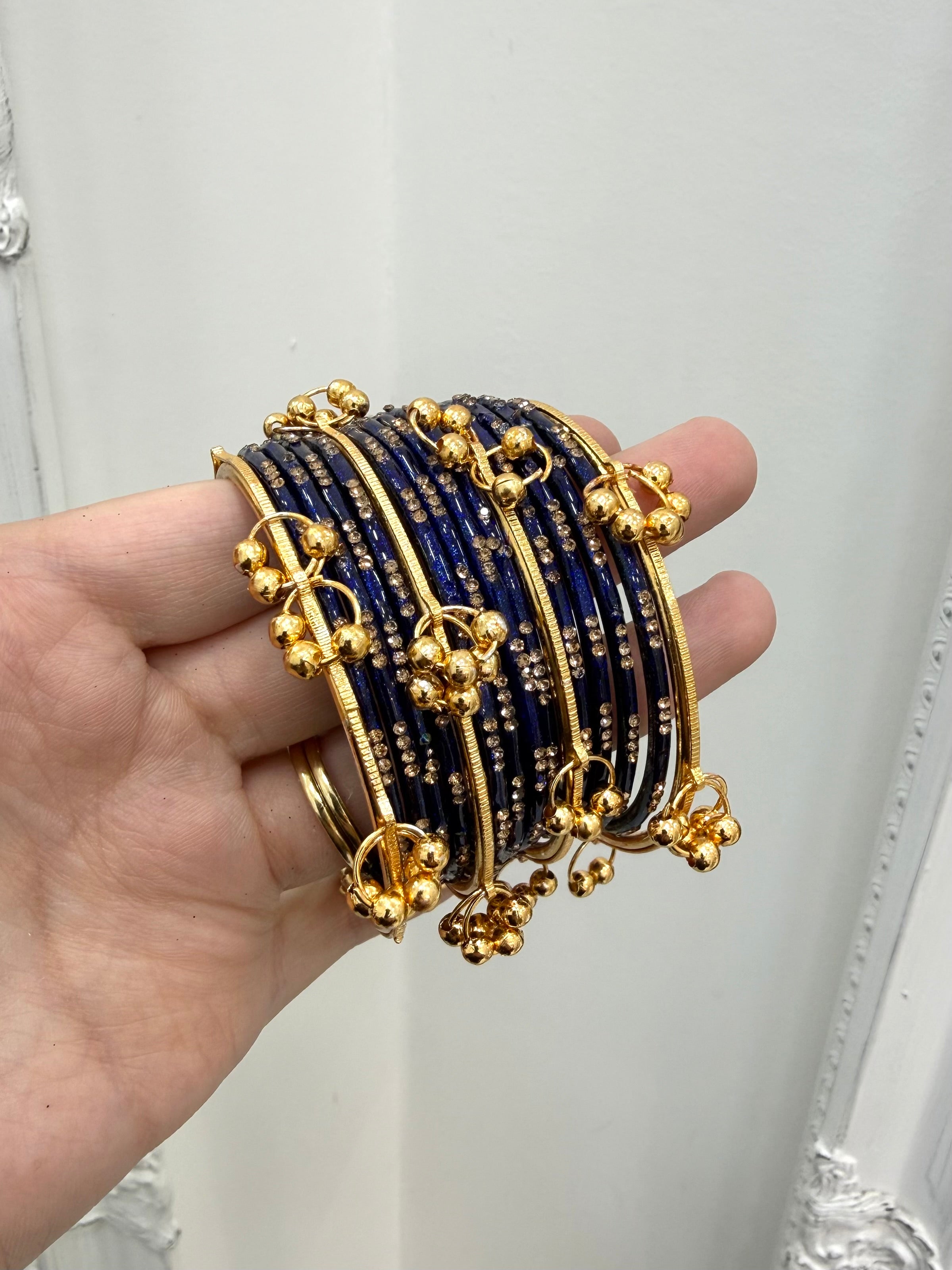 Kashmiri Bangles - Navy Blue