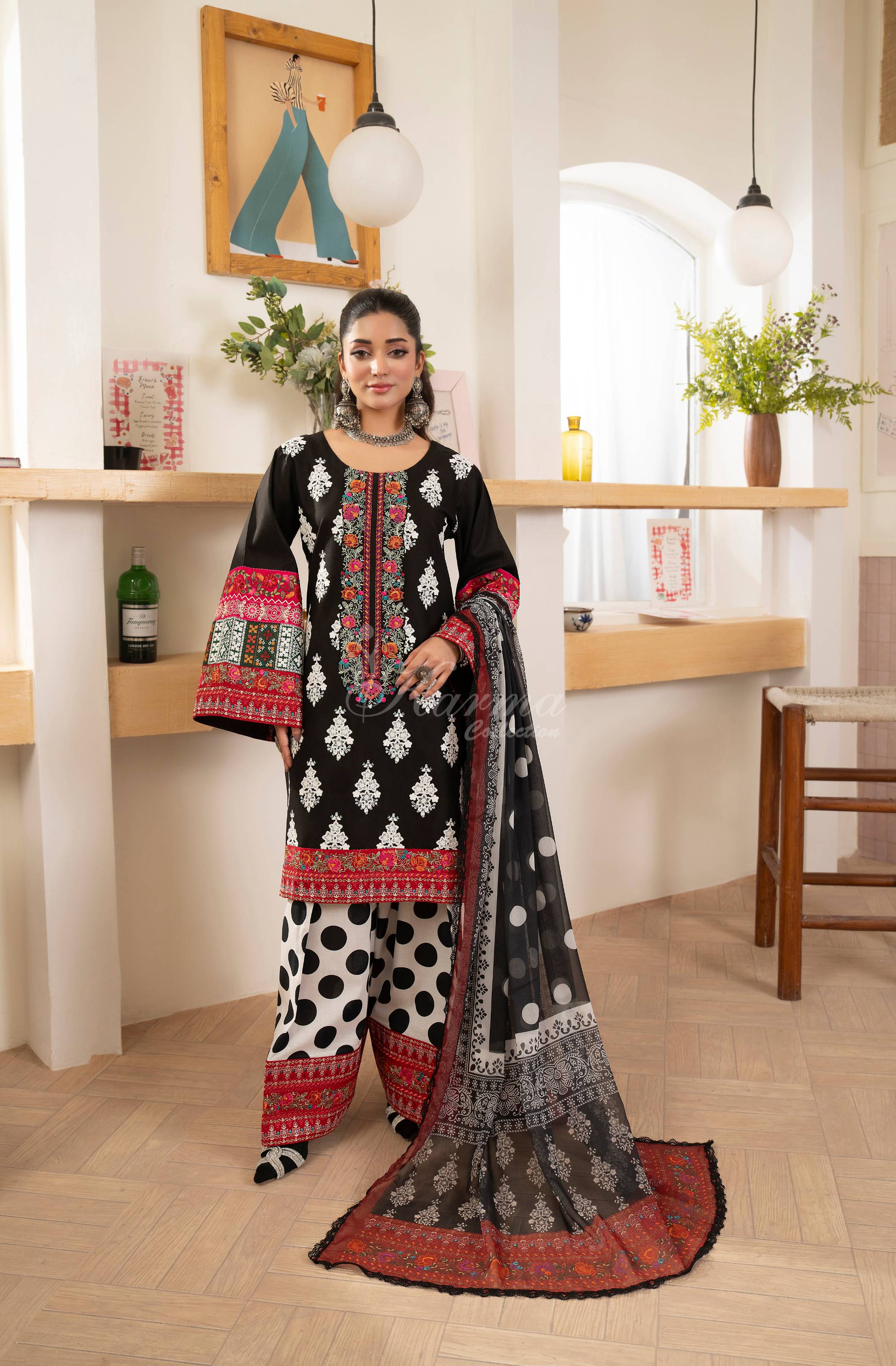 Polka | Luxury 3 Piece Lawn Suit