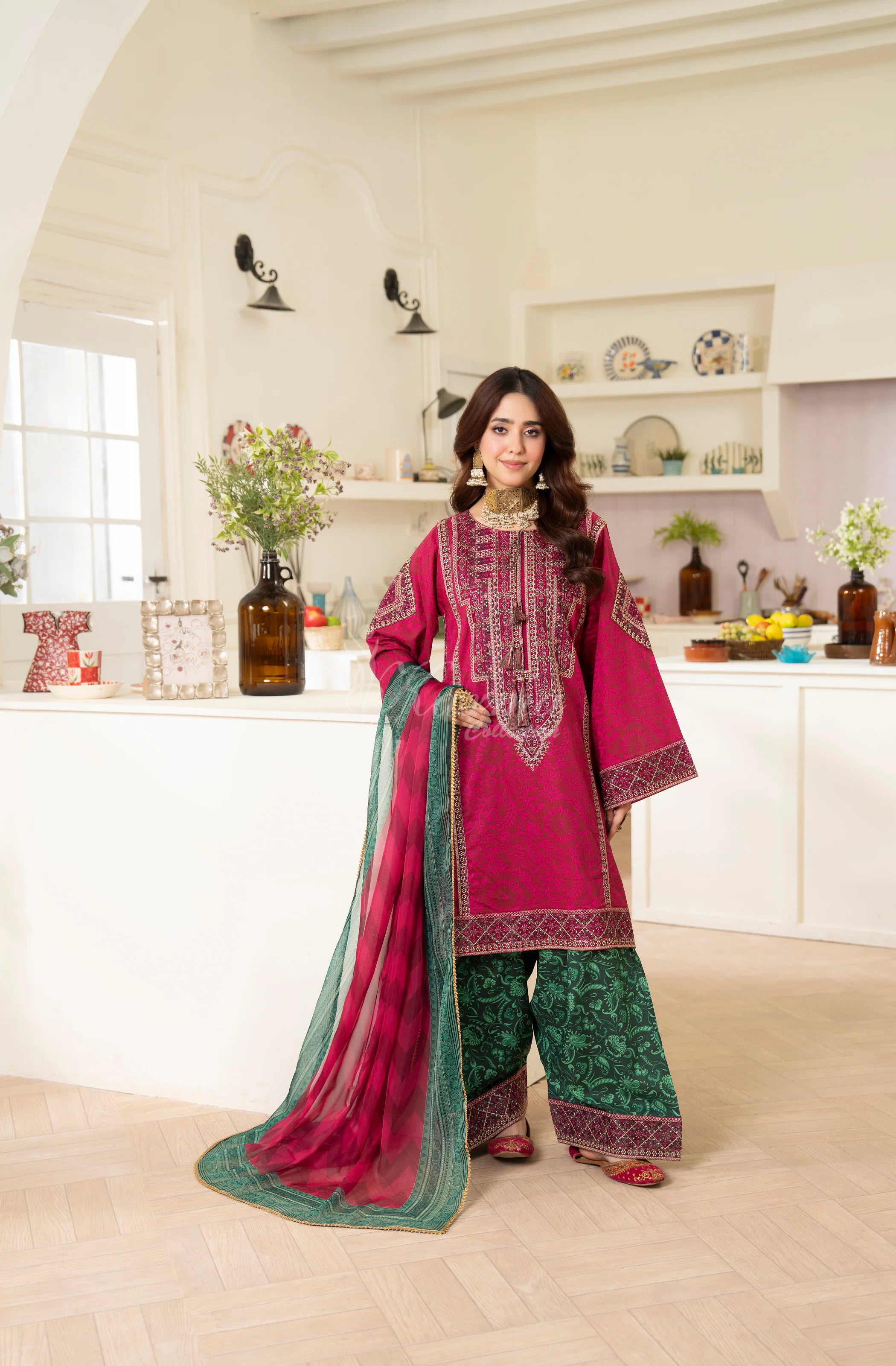 Cerise | Luxury 3 Piece Lawn Suit