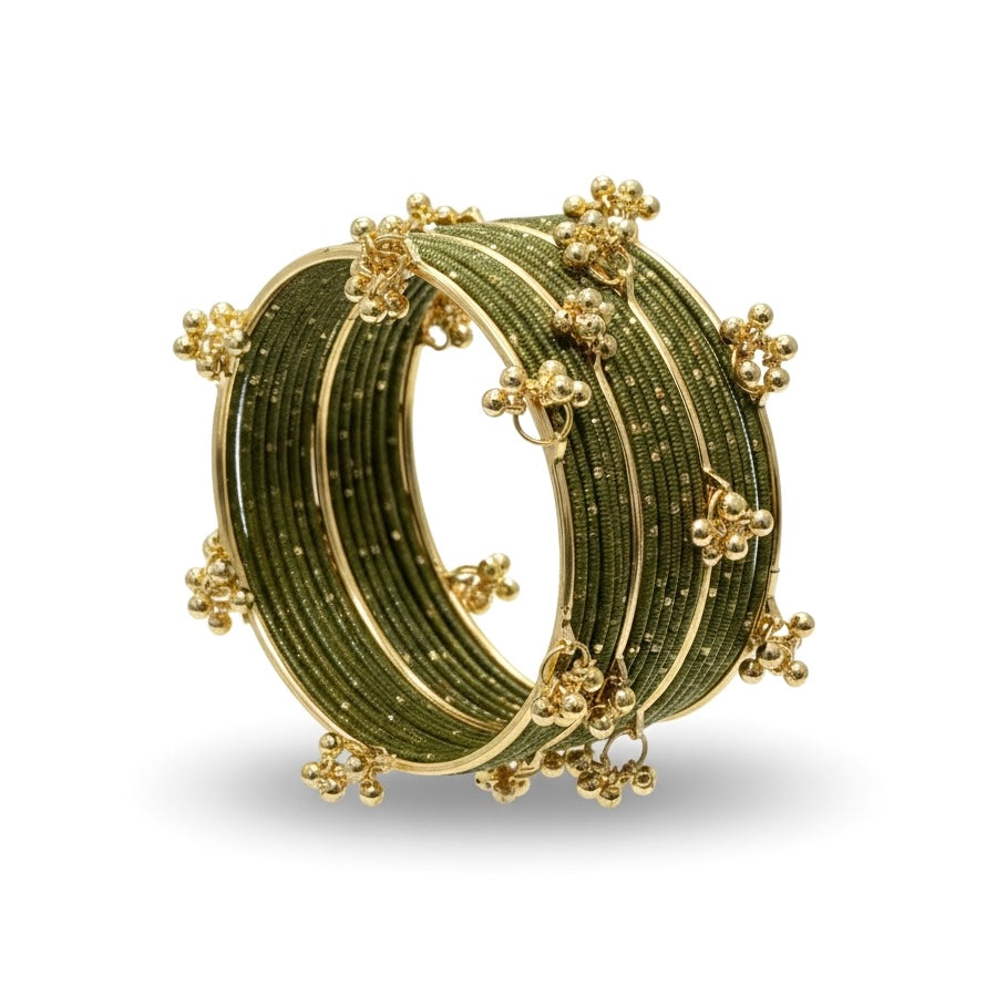 Kashmiri Bangles - Olive