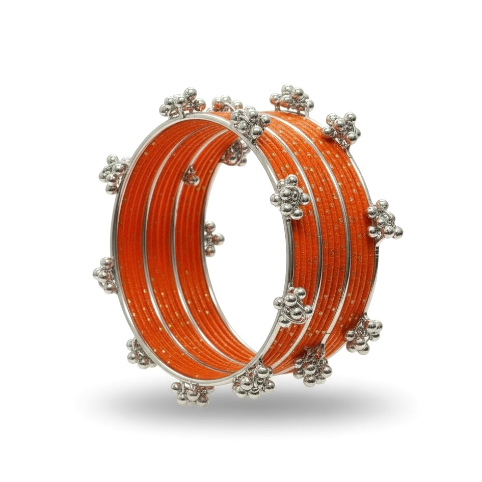 Kashmiri Bangles - Orange