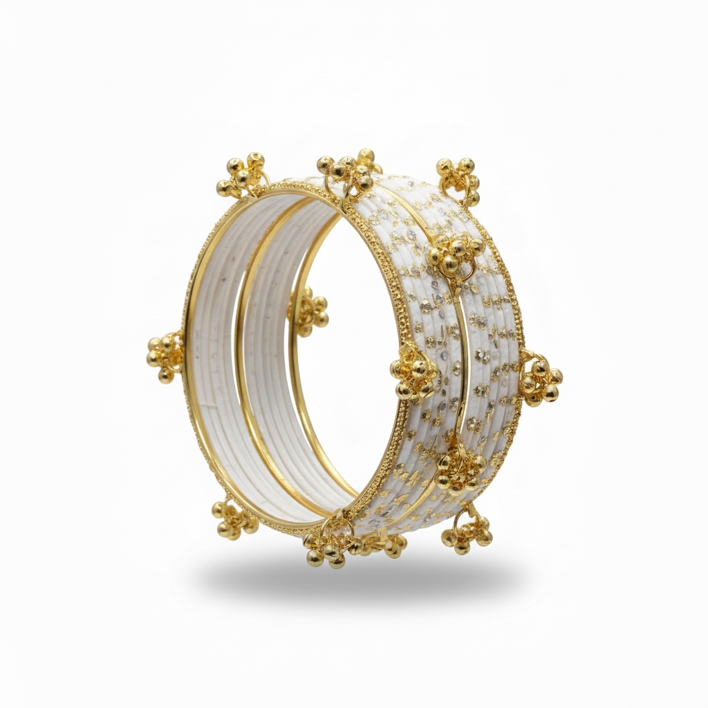 Kashmiri Bangles - White