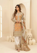 Floral Farshi Shalwar Suit - Peach