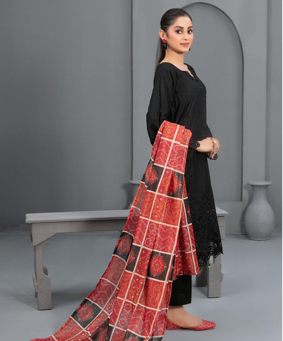 Luxury Lawn Suit with Khussa - Four piece