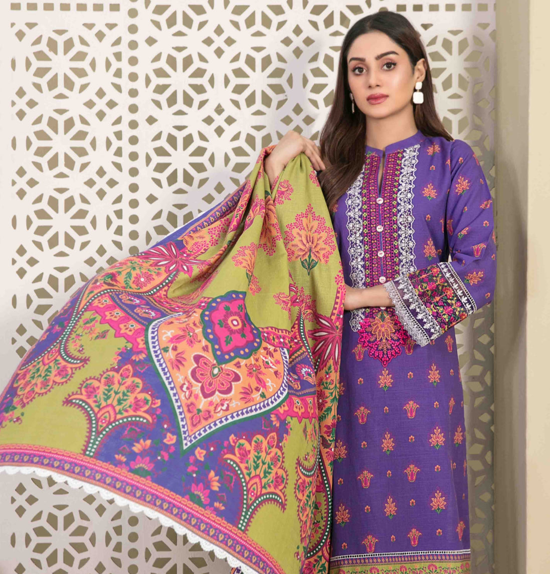 Luxury Khaddar Suit - Three piece