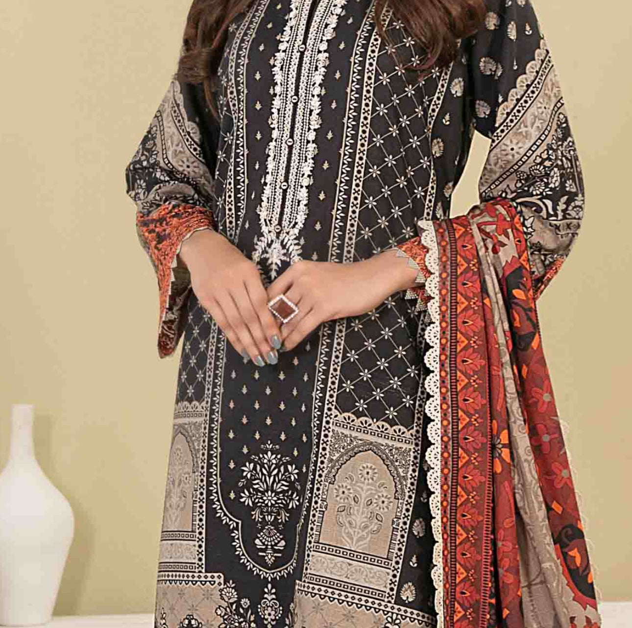 Luxury Khaddar Suit - Three piece