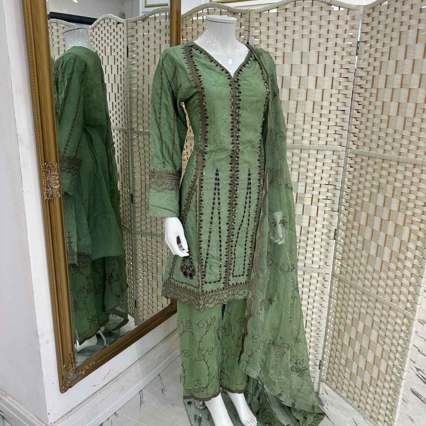 Luxury Silky Viscose Suit - Three piece