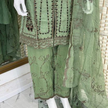 Luxury Silky Viscose Suit - Three piece