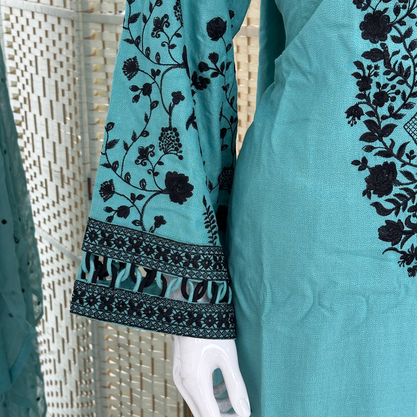 Merina Twill Suit with Bell Sleeves - Three piece