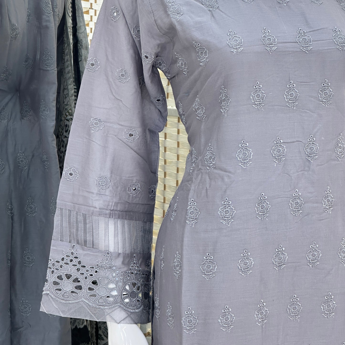 Premium Cotton Cutwork Suit - Three piece
