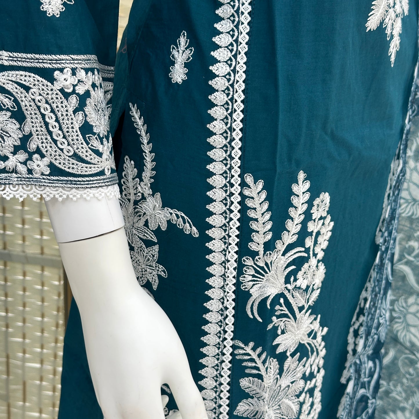 Premium Cotton Embroidered Suit - Three piece