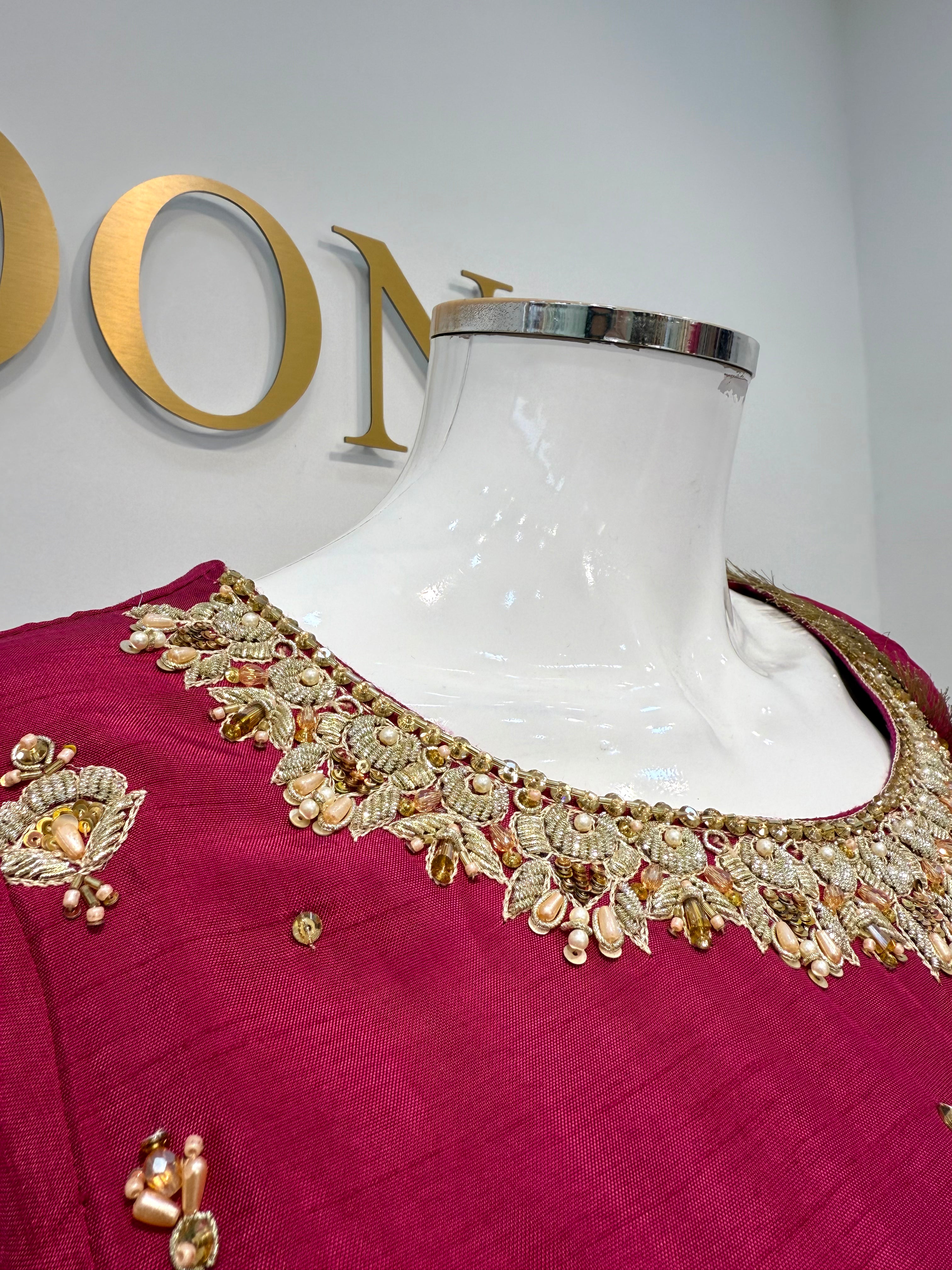 Hand Embroidered Raw Silk Suit